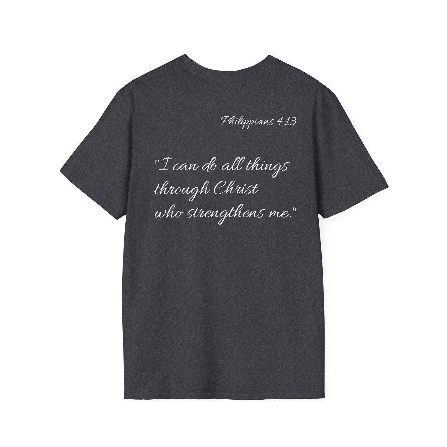 Philippians 4:13 Christian Unisex Tee (DARK)