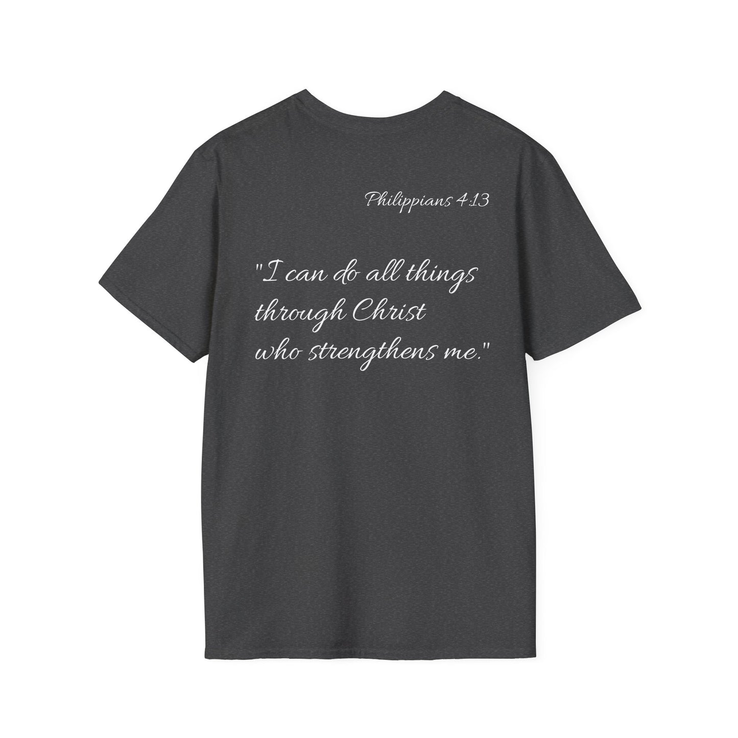 Philippians 4:13 Christian Unisex Tee (DARK)