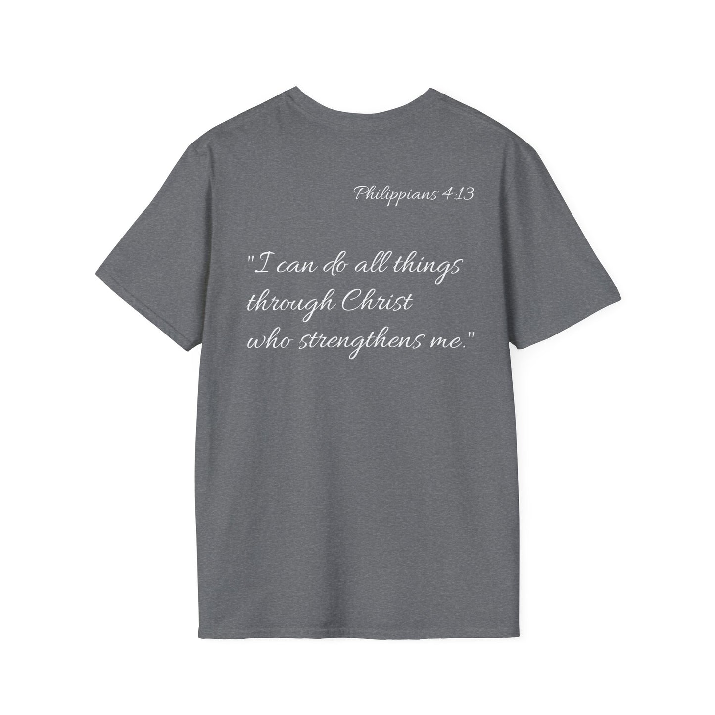 Philippians 4:13 Christian Unisex Tee (DARK)